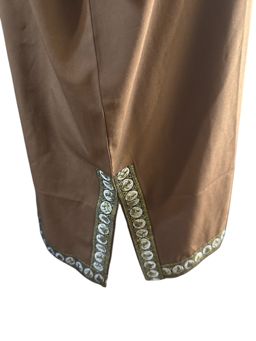 Brown Embroidered V-Neck Women’s Top - Picture 8 of 9